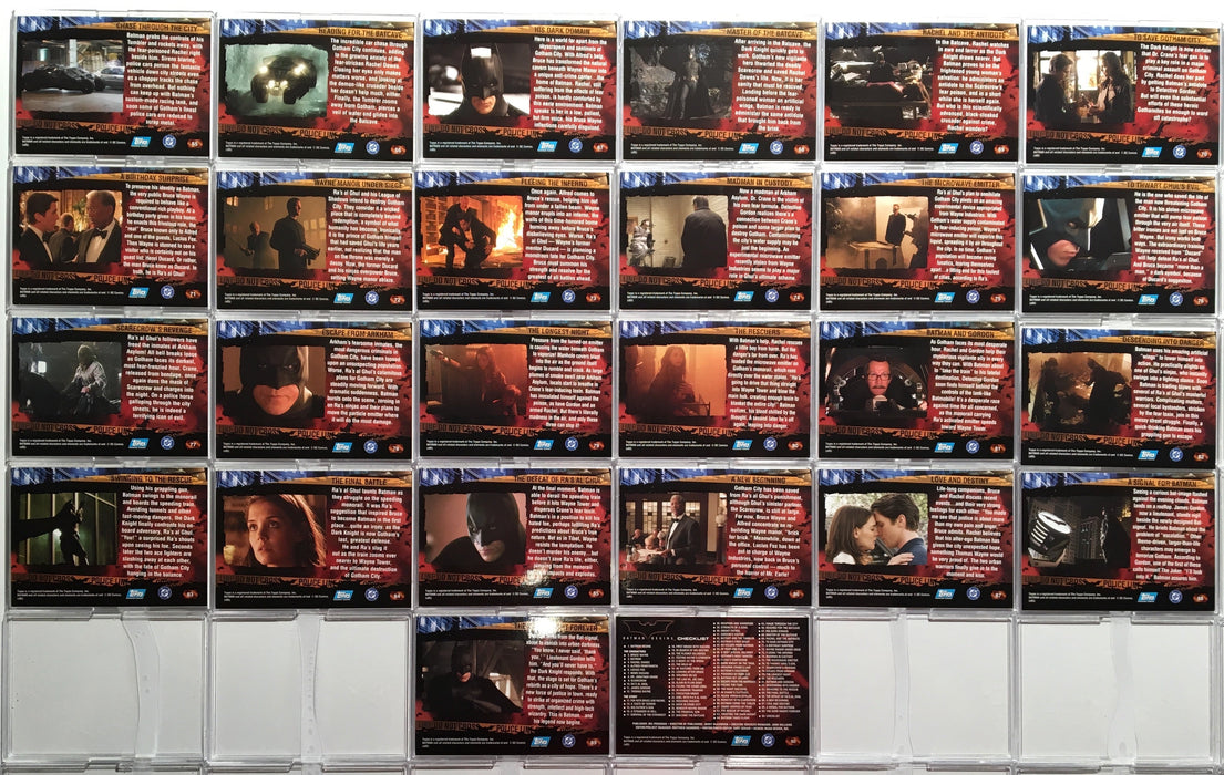 Batman Begins Movie Base Trading Card Set of 90 Cards Topps 2005   - TvMovieCards.com