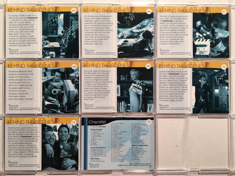 Catwoman Movie Base Card Set 72 Cards Halle Berry Inkworks 2004   - TvMovieCards.com