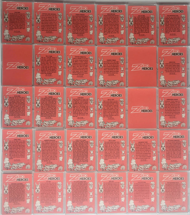 Zero Heroes Vintage Sticker Card Set 66 Sticker Cards General Mills Donruss 1983   - TvMovieCards.com