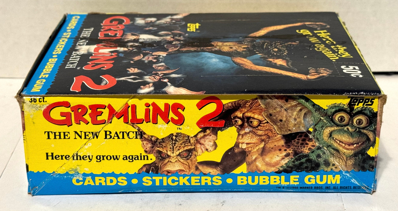 1990 Topps Gremlins 2 Movie Vintage FULL 36 Pack Trading Card Wax Box   - TvMovieCards.com