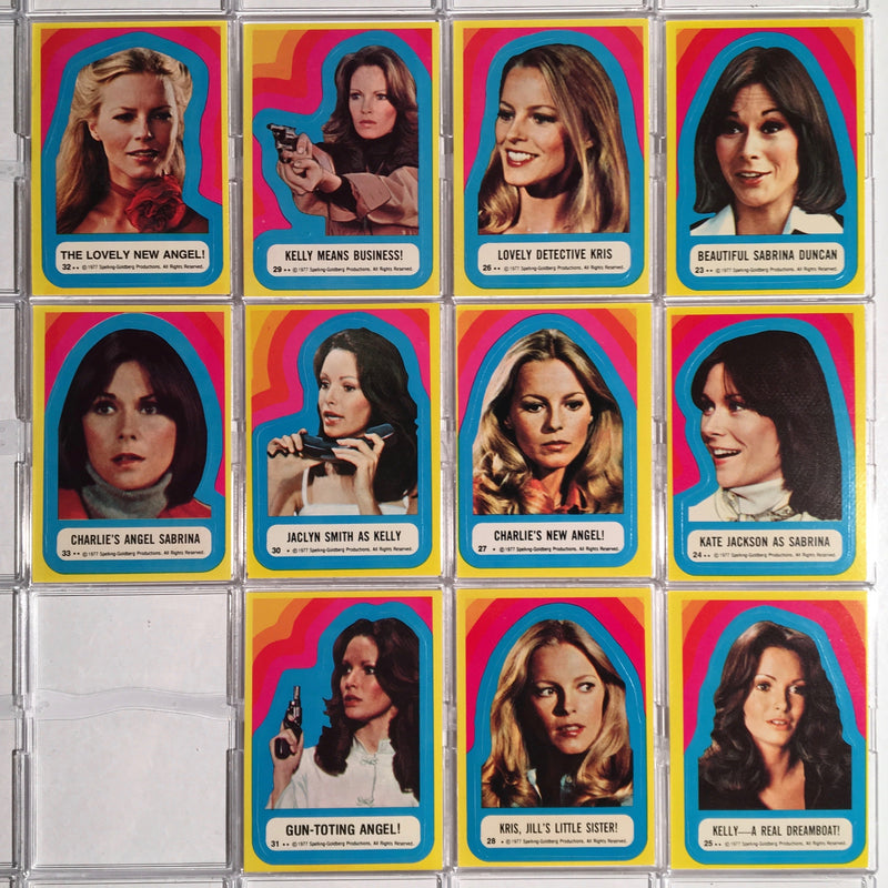 Charlie's Angels Series 3 Vintage Sticker Card Set 11 Sticker Cards #23 thru #33   - TvMovieCards.com