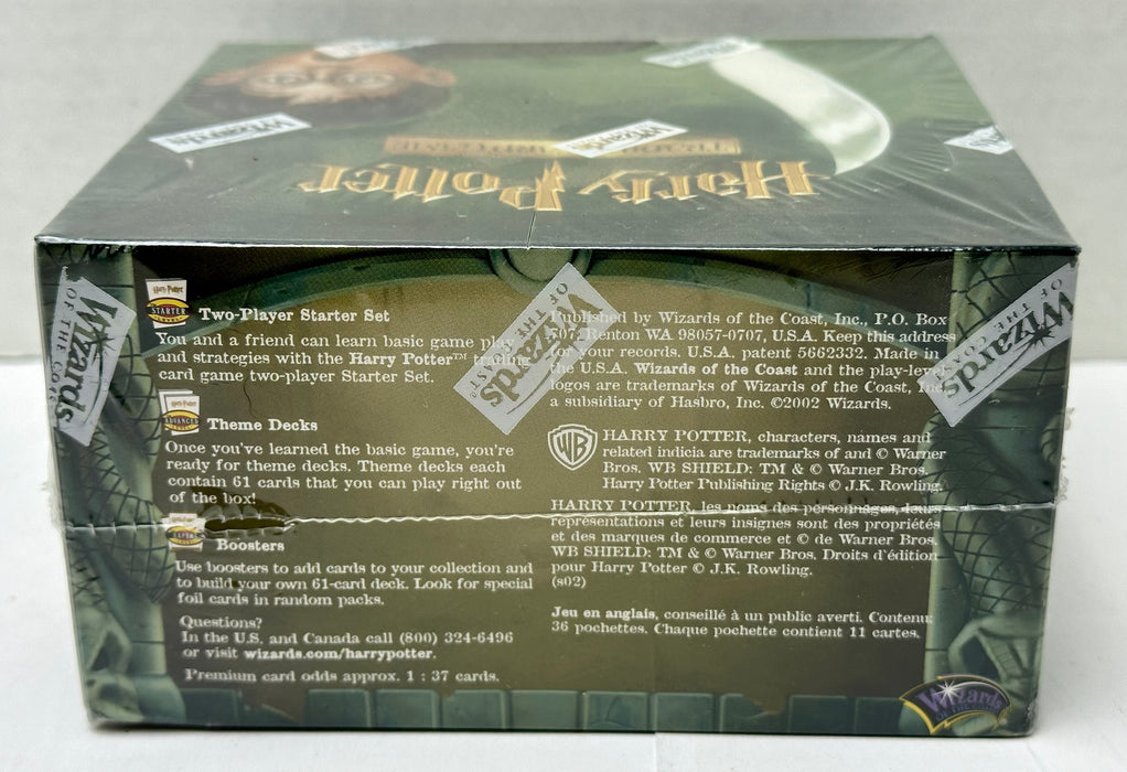 Harry Potter TCG WOTC CHAMBER OF SECRETS Sealed 36 Pack Booster Box   - TvMovieCards.com