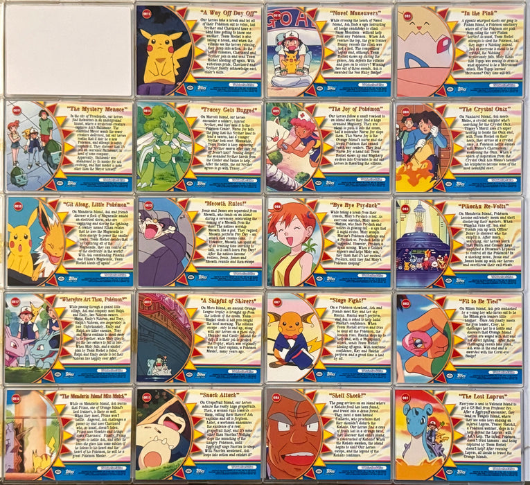 1999 Pokemon TV Series Orange Island Non Holo OR1-OR19 Chase Card Set Topps   - TvMovieCards.com