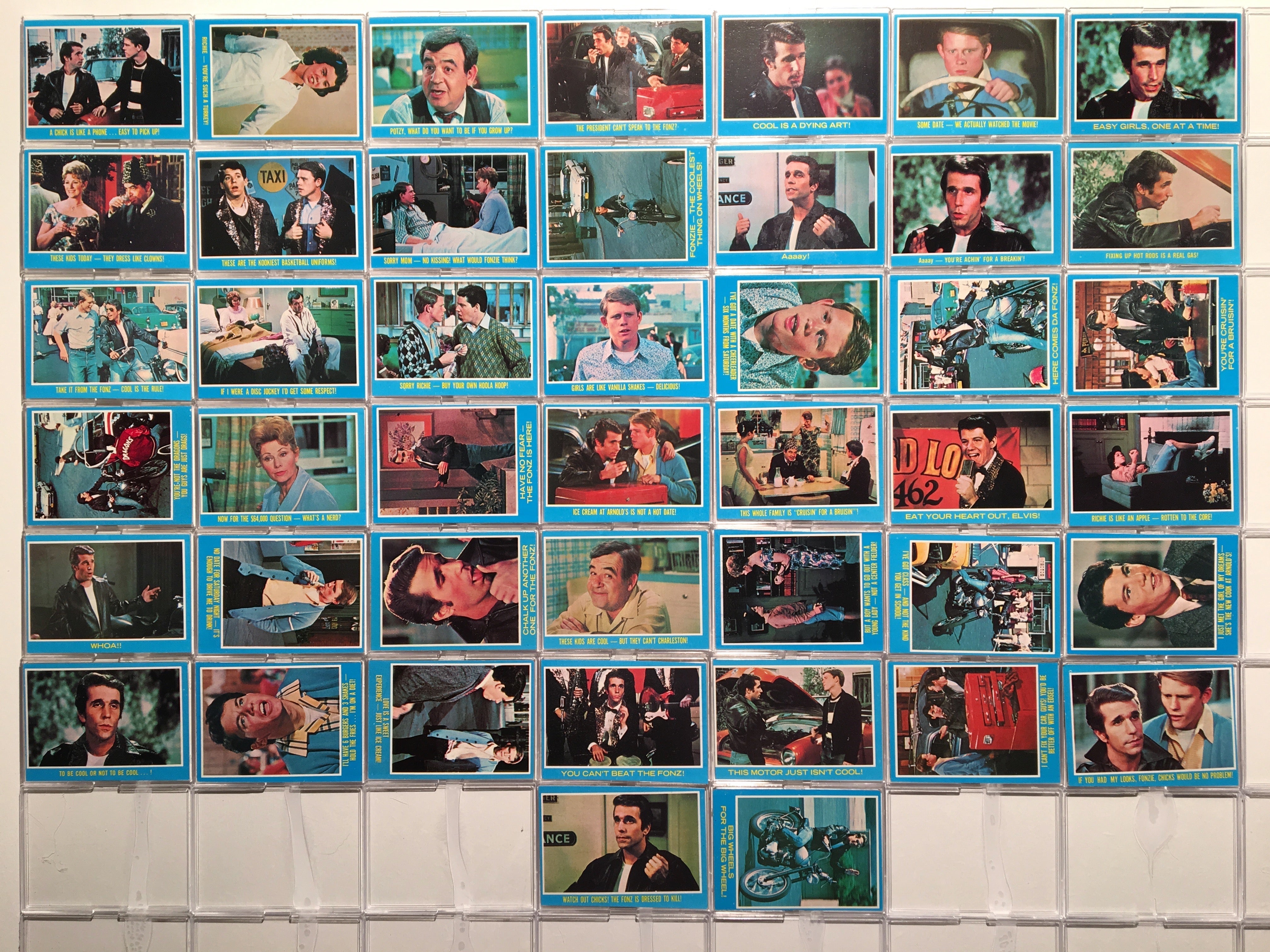 Happy Days TV Show Vintage Trading Card Set 44 Cards/11 Stickers