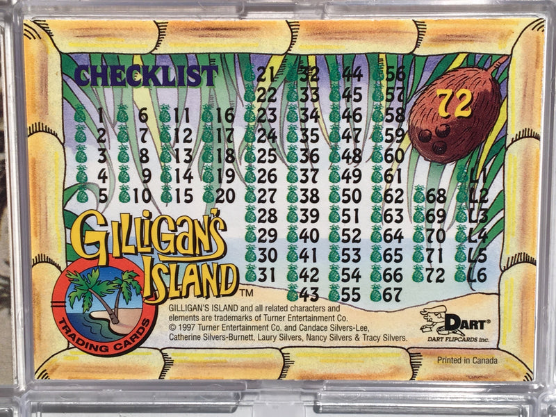 Gilligan's Island Base Card Set 72 Cards Dart Flipcards 1998   - TvMovieCards.com