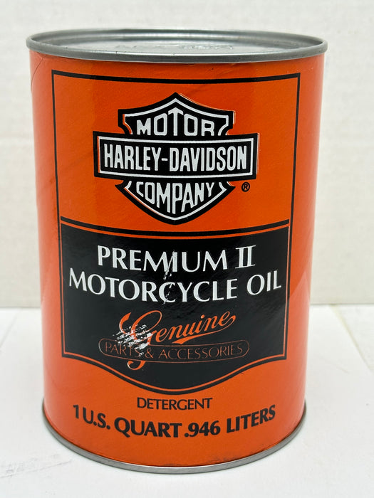 Vintage Harley Davidson Premium II Motorcycle Oil Full 1 Quart Can API-SF   - TvMovieCards.com