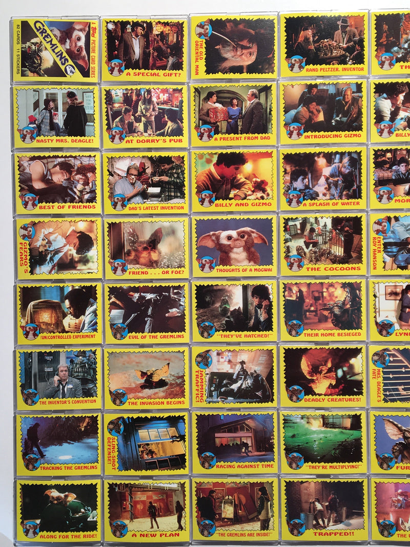 Gremlins 1 Movie Vintage Base Card Set 82 Cards and 11 Stickers 1984 Topps - TvMovieCards.com