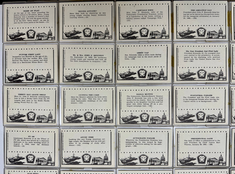 President John F. Kennedy JFK Vintage Trading Card Set 64/64 Cards Rosan 1963   - TvMovieCards.com