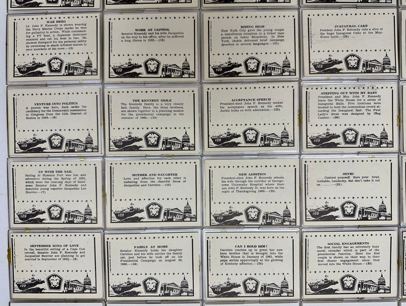 President John F. Kennedy JFK Vintage Trading Card Set 64/64 Cards Rosan 1963   - TvMovieCards.com