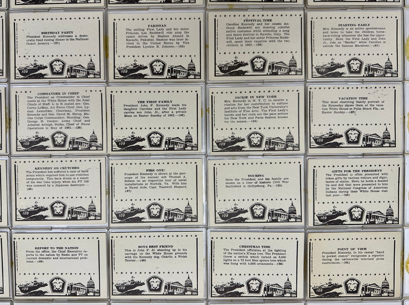 President John F. Kennedy JFK Vintage Trading Card Set 64/64 Cards Rosan 1963   - TvMovieCards.com