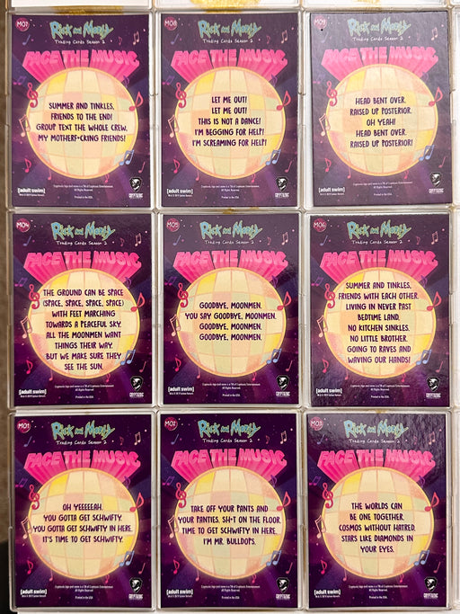 2019 Rick and Morty Season 2 Face the Music Chase Card Set M01-M09   - TvMovieCards.com