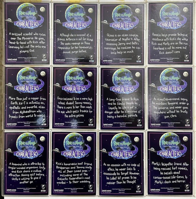 2019 Rick and Morty Season 2 Characters Chase Card Set C1-C12   - TvMovieCards.com