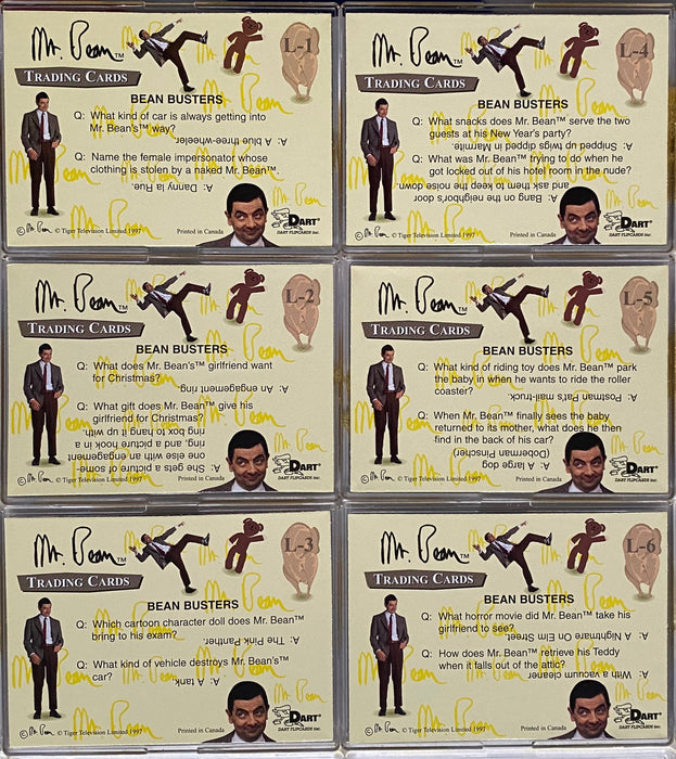 Mr. Bean  Movie Lenticular Chase Card Set L1-L6 Dart Flipcards 1998   - TvMovieCards.com