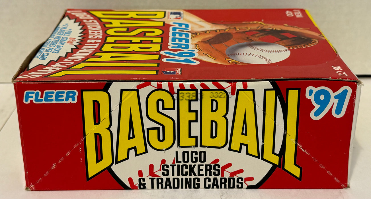 1991 Fleer '91 Baseball MLB Trading Card Box 36ct Factory Sealed Packs   - TvMovieCards.com