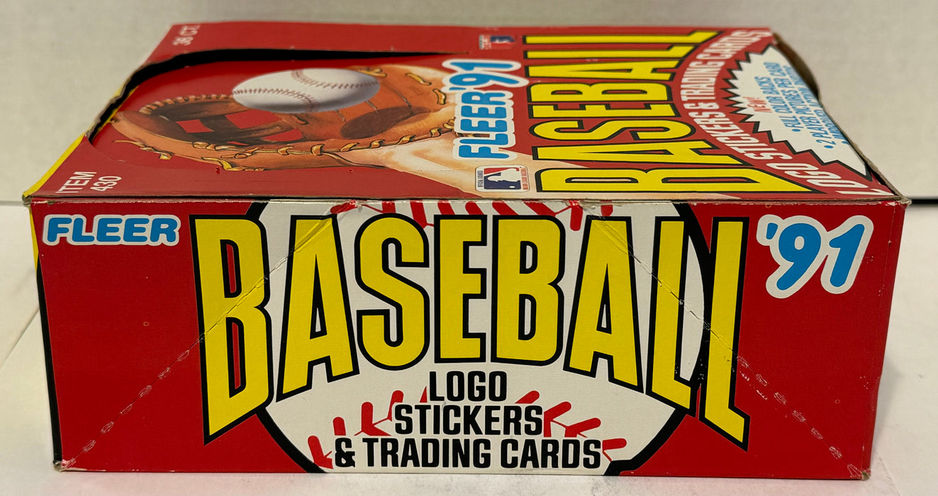 1991 Fleer '91 Baseball MLB Trading Card Box 36ct Factory Sealed Packs   - TvMovieCards.com