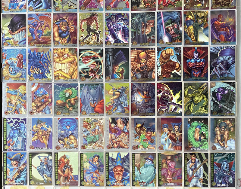 1995 Fleer Ultra X-Men All Chromium Base Trading Card Set 100 Cards   - TvMovieCards.com