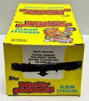 Wacky Packages 1986 Album Stickers Card Box 100 Sealed Packs X-out Topps - TvMovieCards.com
