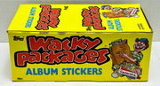 Wacky Packages 1986 Album Stickers Card Box 100 Sealed Packs X-out Topps - TvMovieCards.com