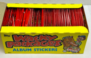 Wacky Packages 1986 Album Stickers Card Box 100 Sealed Packs X-out Topps - TvMovieCards.com