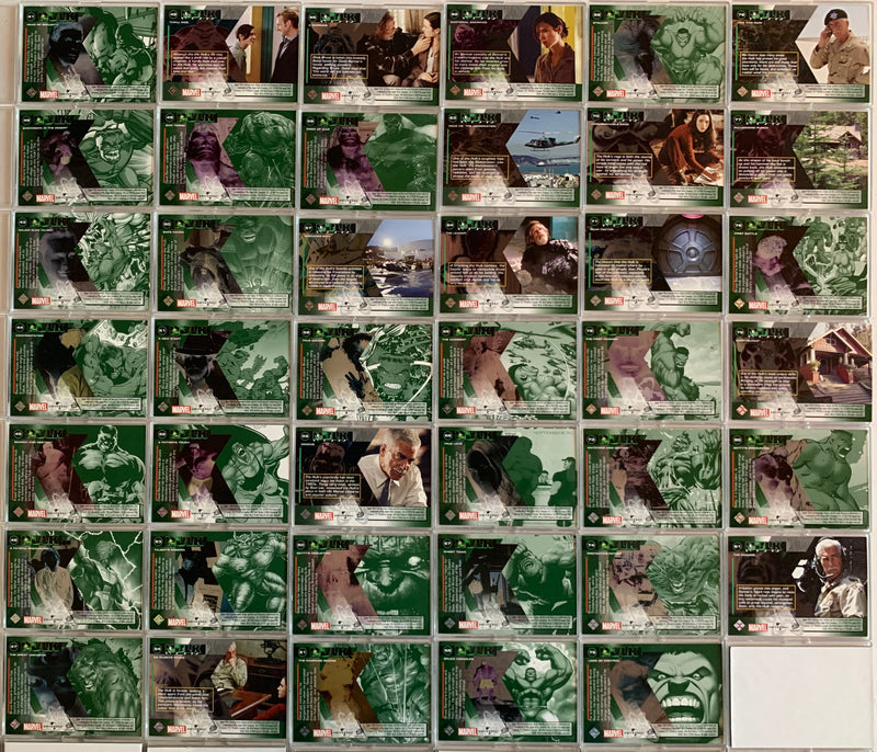 Incredible Hulk Film and Comic Base Card Set 81 Cards 2003 Upper Deck   - TvMovieCards.com