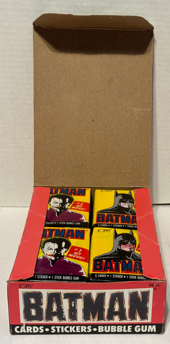 Batman Movie Series 1 Vintage Trading Wax Trading Card Box 36 Packs Topps 1989   - TvMovieCards.com