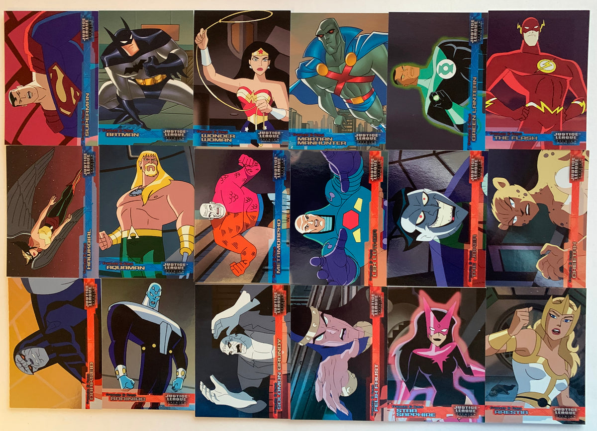 DC Justice League Friends and Foes Foil Chase Card set 18 cards
