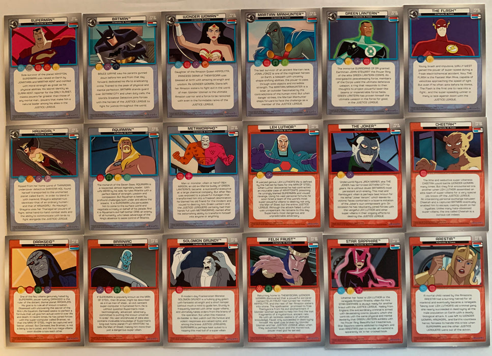 DC Justice League Friends and Foes Chase Card set 18 cards FF1 -FF18 Inkworks 20   - TvMovieCards.com