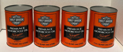 (4) Vintage Harley Davidson Premium II Motorcycle Oil Full 1 Quart Can API-SF   - TvMovieCards.com