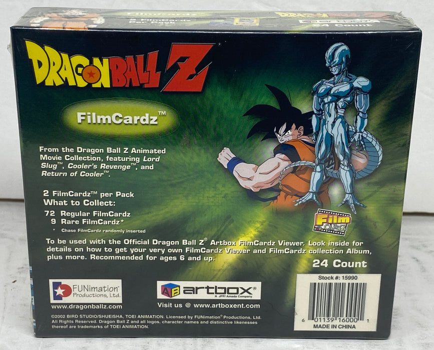 2002 Dragon Ball Z FilmCardz Trading Card Box 24 Packs Artbox DBZ   - TvMovieCards.com