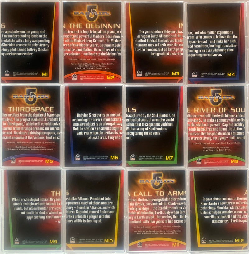 Babylon 5 Complete The Movies Triptychs Chase Card Set  M1 thru M12   - TvMovieCards.com