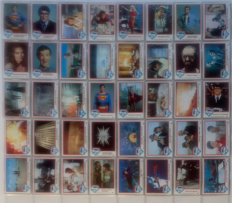 Superman Movie One Series 1 Vintage Base Card Set 77 Cards Topps 1978 #1 - #77   - TvMovieCards.com