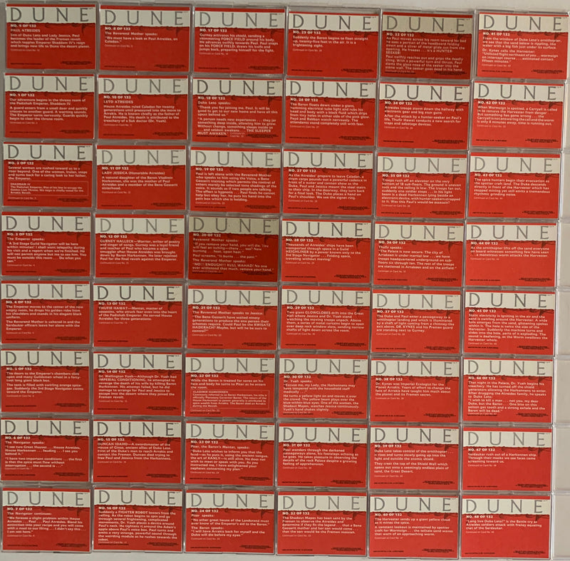 1984 Fleer Dune Movie Complete Base Set #1-132 NM Sci-Fi Cards - TvMovieCards.com