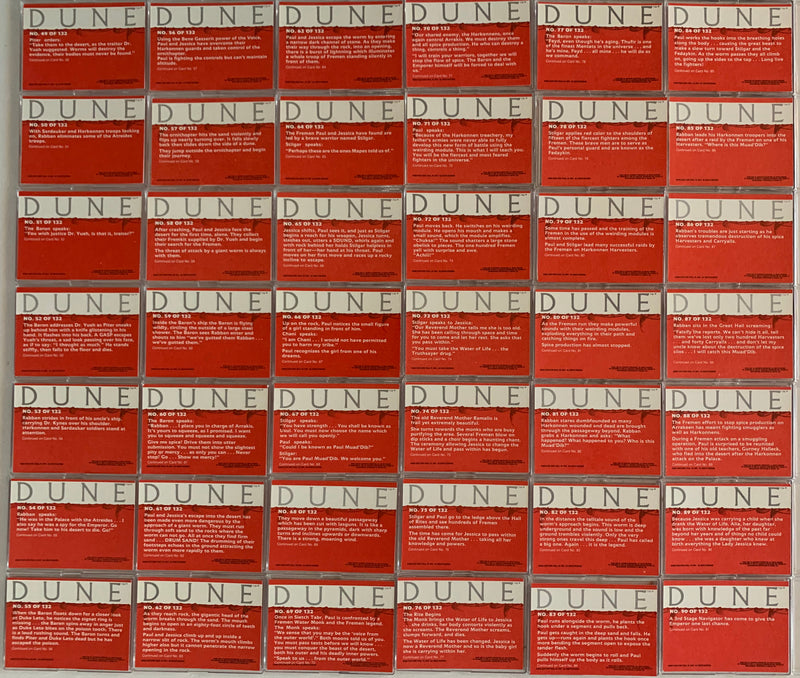 1984 Fleer Dune Movie Complete Base Set #1-132 NM Sci-Fi Cards - TvMovieCards.com
