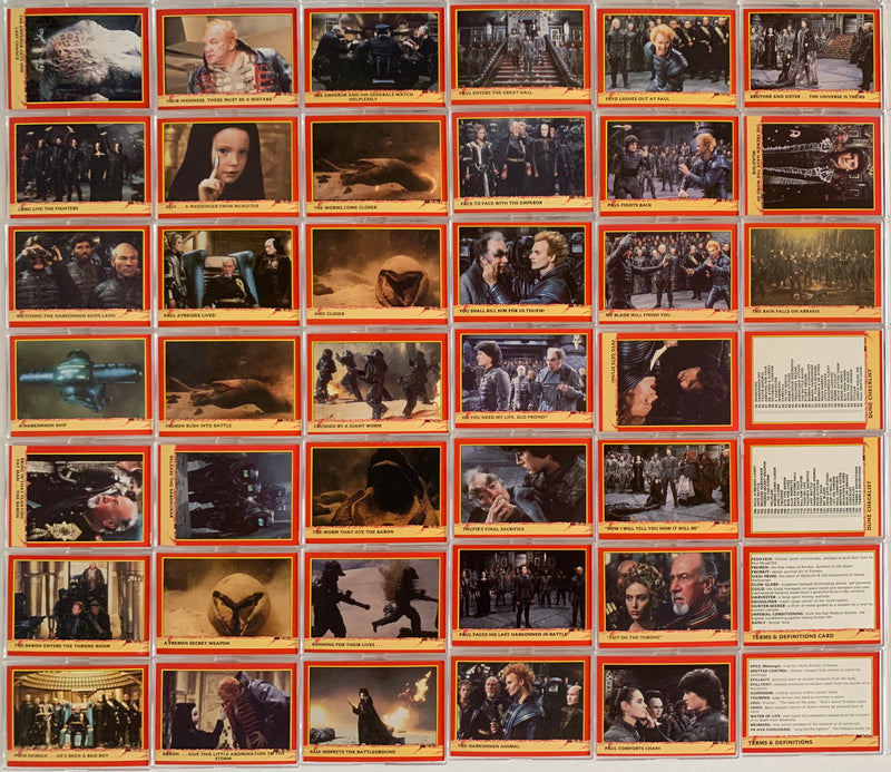 1984 Fleer Dune Movie Complete Base Set #1-132 NM Sci-Fi Cards - TvMovieCards.com