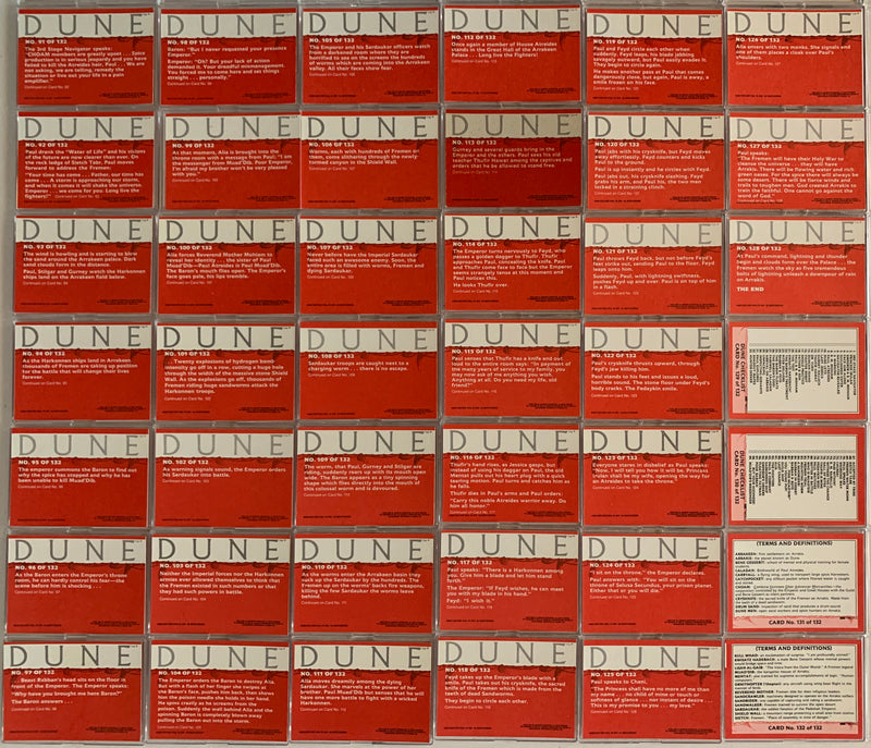 1984 Fleer Dune Movie Complete Base Set #1-132 NM Sci-Fi Cards - TvMovieCards.com