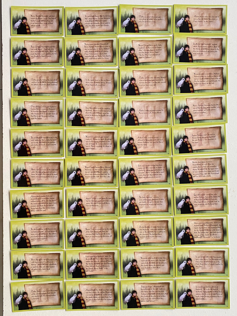 Harry Potter and the Sorcerer's Stone Widevision Base Card Set 81 Cards 2001   - TvMovieCards.com