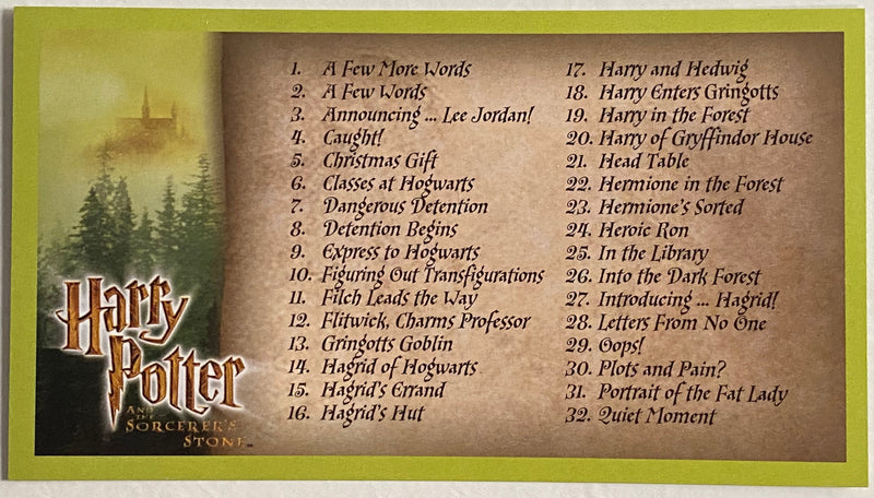 Harry Potter and the Sorcerer's Stone Widevision Base Card Set 81 Cards 2001   - TvMovieCards.com