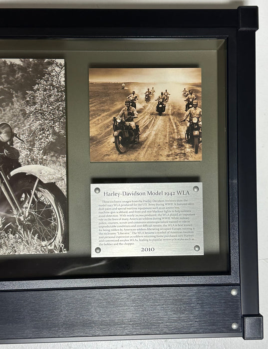 2010 Harley Davidson Military Archive Collection 1942 WLA Shadowbox Display   - TvMovieCards.com