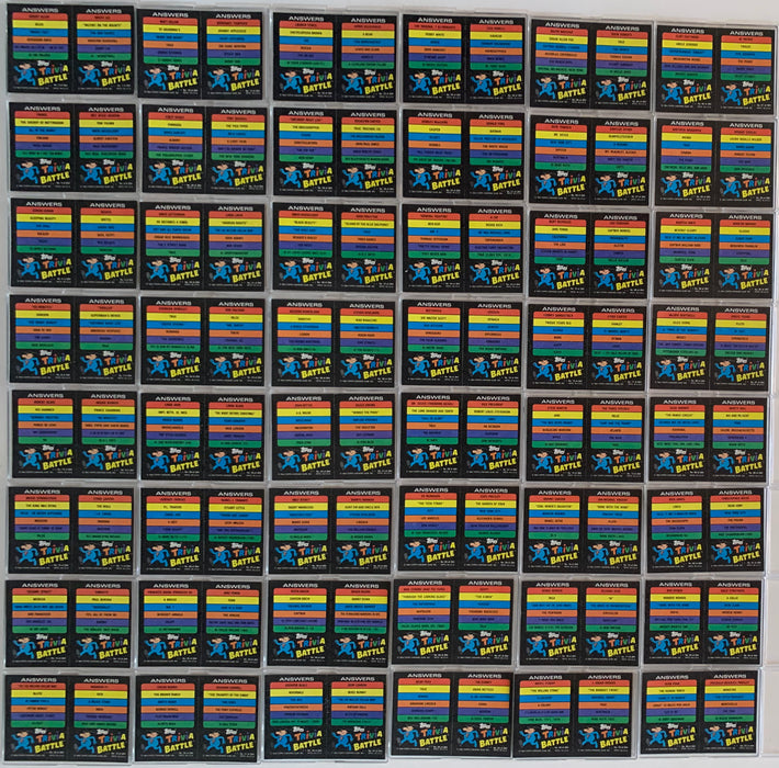 Trivia Battle Vintage Card Set 132 Cards and 11 Stickers 1984 Topps   - TvMovieCards.com
