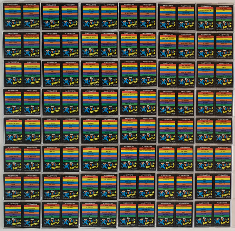 Trivia Battle Vintage Card Set 132 Cards and 11 Stickers 1984 Topps   - TvMovieCards.com