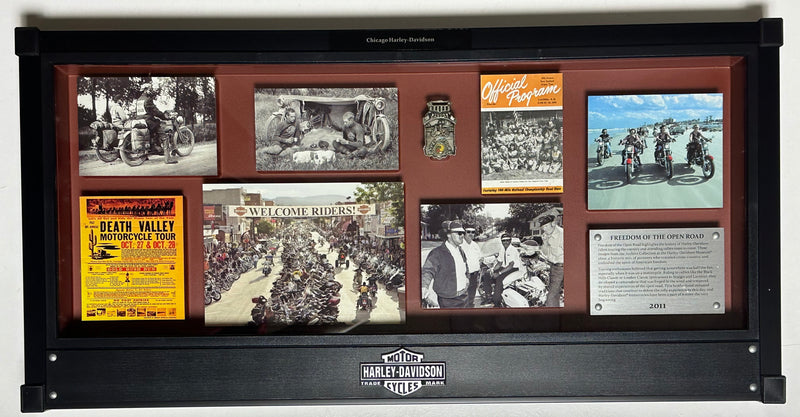 2011 Harley Davidson Freedom of the Open Road Archive Collection Shadowbox Displ - TvMovieCards.com