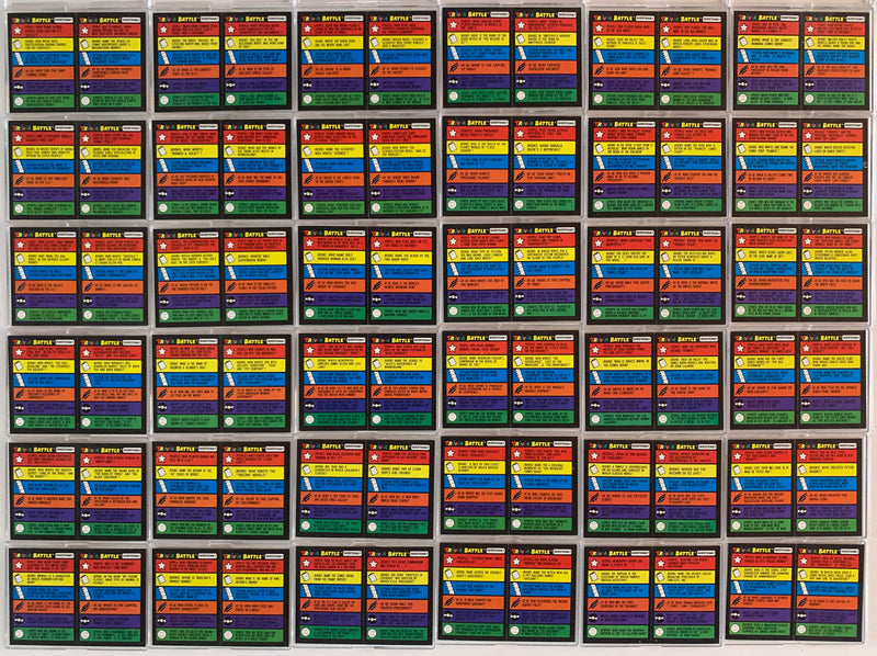 Trivia Battle Vintage Card Set 132 Cards and 11 Stickers 1984 Topps   - TvMovieCards.com