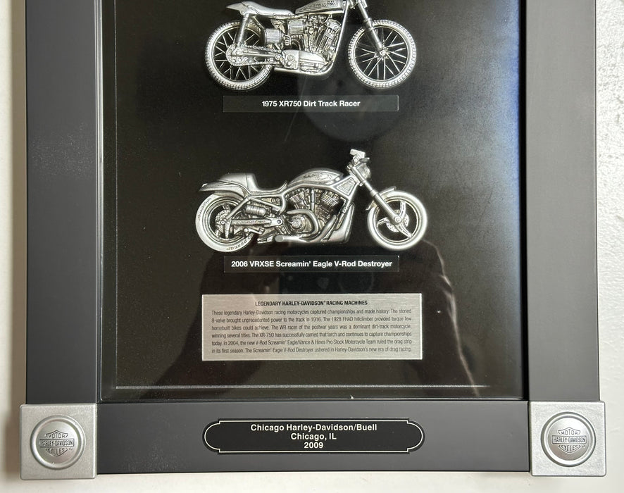 Harley Davidson Motorcycles of the 80, 90s & Racing Machines Pewter Display Set   - TvMovieCards.com