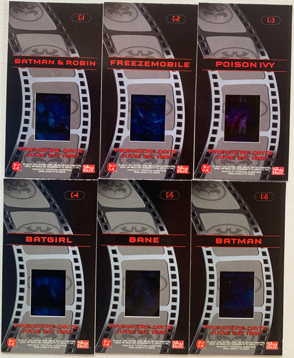 Batman & Robin Widevision Celluloid Action Chase Card Set 12 Cards C1 - C12 Film Cel 1997 Skybox   - TvMovieCards.com