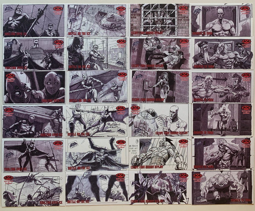 Batman & Robin Widevision Storyboards Chase Card Set 24 Cards S1 - S24 Skybox 1997   - TvMovieCards.com