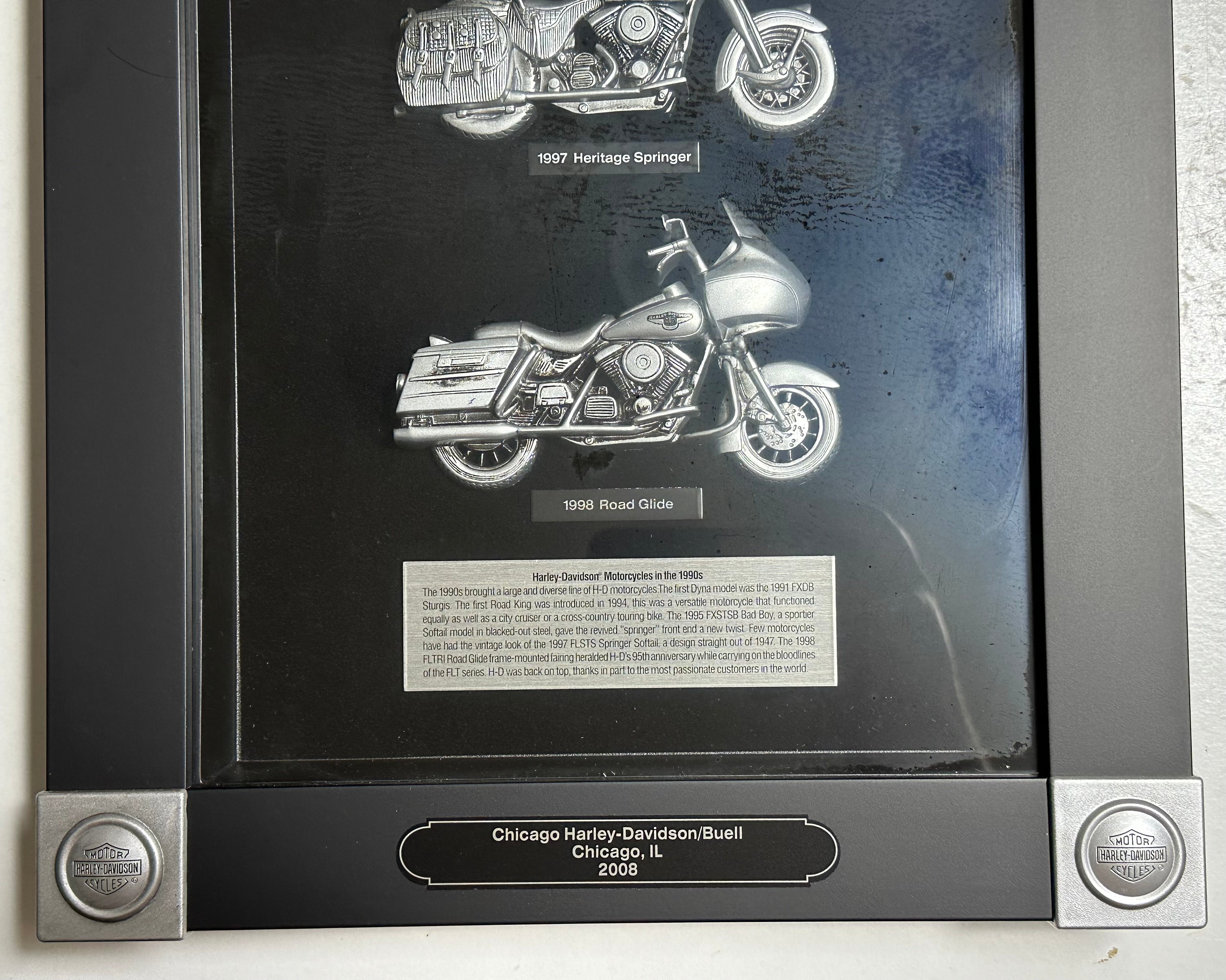 2008 Harley Davidson Motorcycles of the 1990s Pewter Shadowbox