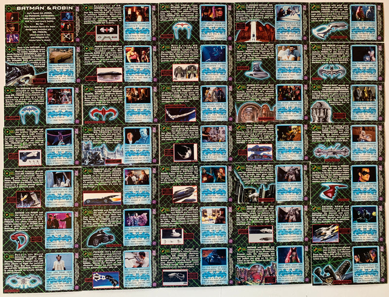 Batman & Robin Widevision Base Trading Card Set 70 Cards Skybox 1997   - TvMovieCards.com