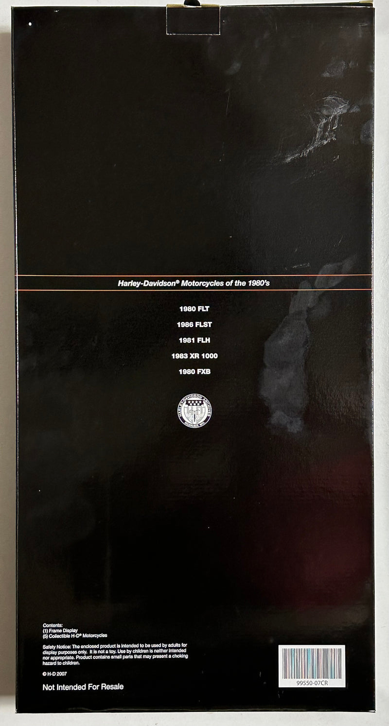 2007 Harley Davidson Motorcycles of the 1980s Pewter Shadowbox Display Set   - TvMovieCards.com