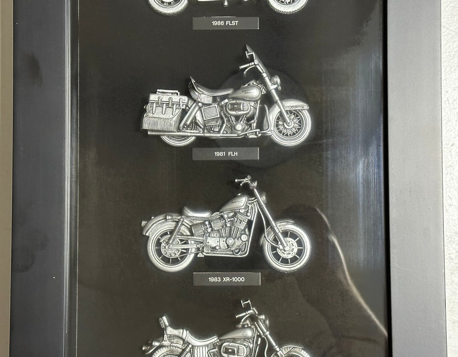 Harley Davidson Motorcycles of the 80, 90s & Racing Machines Pewter Display Set   - TvMovieCards.com