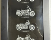 2007 Harley Davidson Motorcycles of the 1980s Pewter Shadowbox Display Set   - TvMovieCards.com